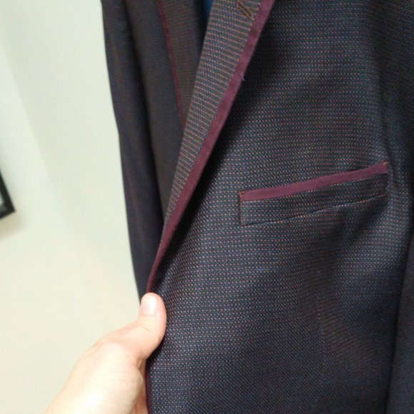 Maroon Burgundy Men Toxedo Blazer Size 38 a must have ! - Picture 7 of 9